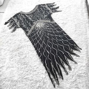 🥂Vintage M, Silk Beaded Fringe Dress